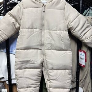 Carter's Beige Puffer Snowsuit